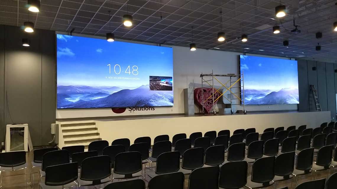Pantalla LED Interior Conferencias Grupo Modelo Aguascalientes